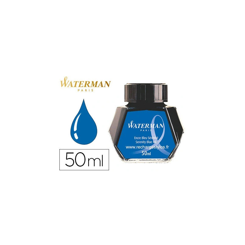 Encre waterman bleue flacon 50ml