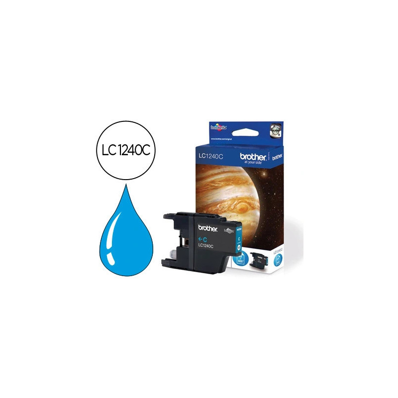 Cartouche brother jet d'encre lc1240c couleur cyan 600p