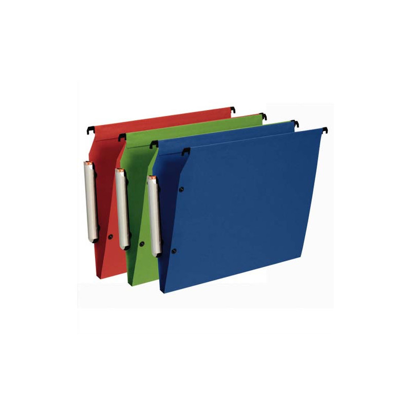 ESSELTE Paquet de 10 dossiers suspendus LMG ARMOIRE en polypro opaque. Fond 15, bouton-pression. Assortis