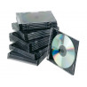 Boîtier cd/dvd q-connect slim coloris noir boîte 25 unités