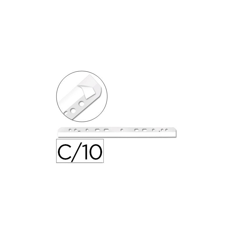 Bande perforée q-connect adhésive 295mm classement documents a4 210x297mm sachet 10 unités