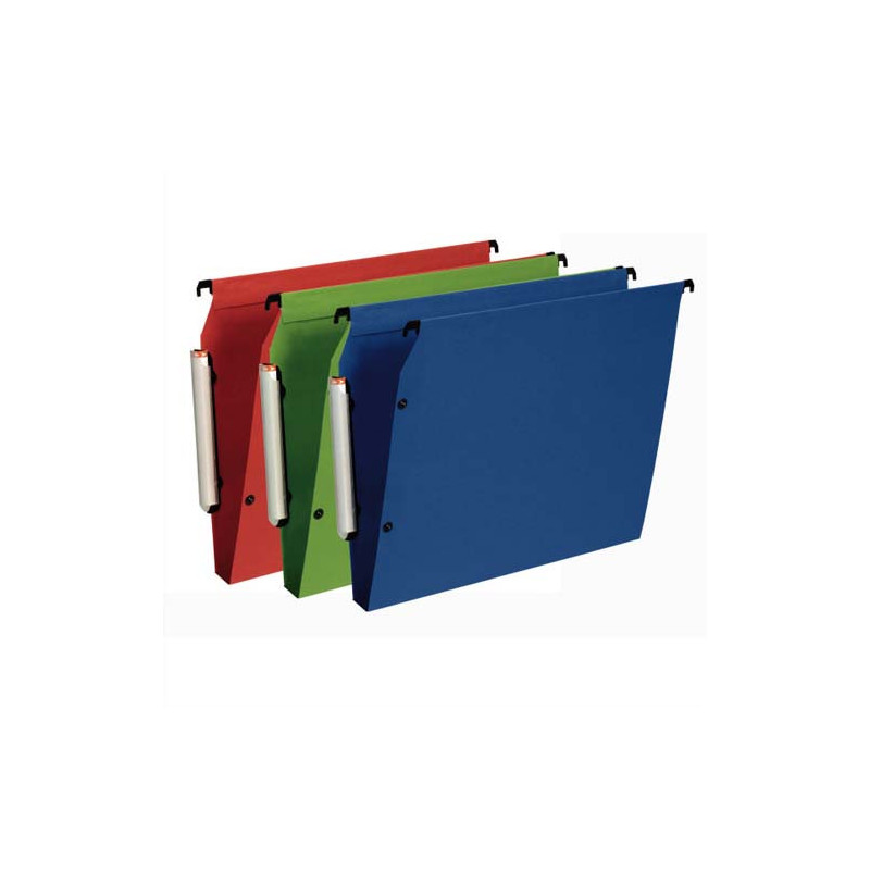 ESSELTE Paquet de 10 dossiers suspendus LMG ARMOIRE en polypro opaque. Fond 30, bouton-pression. Assortis