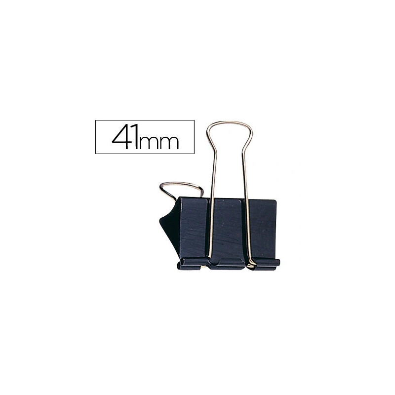 Pince q-connect double clip largeur 42mm coloris noir boite carton 10 unites