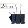 Pince q-connect double clip largeur 24mm coloris noir boite carton 10 unites