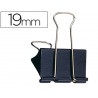 Pince q-connect double clip largeur 19mm coloris noir boite carton 10 unites