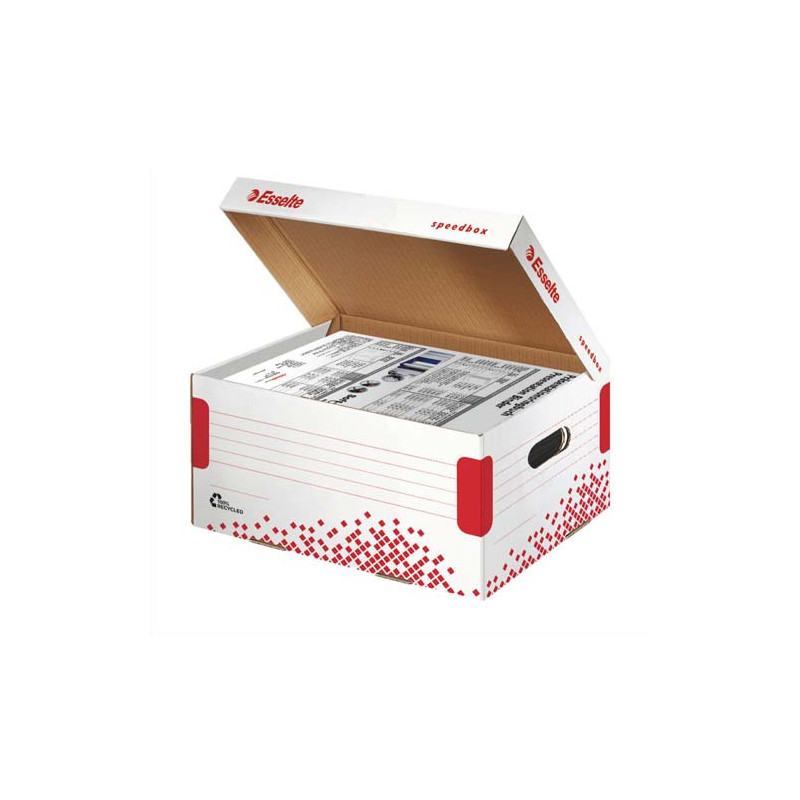 ESSELTE Conteneur SPEEDBOX taille Small pour doc A4+sous-dossiers, coloris Blanc