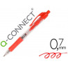 Stylo-bille q-connect rétractable écriture moyenne 0.7mm encre classique clip grip préhension couleur encre rouge