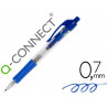 Stylo-bille q-connect rétractable écriture moyenne 0.7mm encre classique clip grip préhension couleur encre bleu