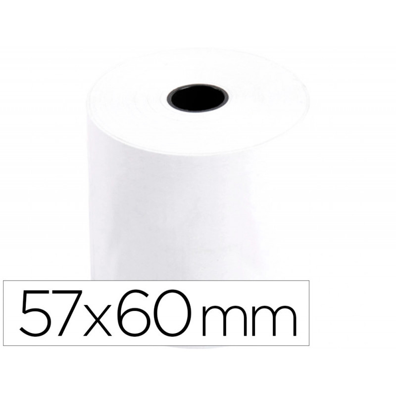 Bobine thermique q-connect 57mm largeur x 60mm diametre 55gr sans bisphenol a