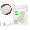 Pochette cd/dvd q-connect papier fenêtre rabat auto-adhésif coloris blanc paquet 50 unités