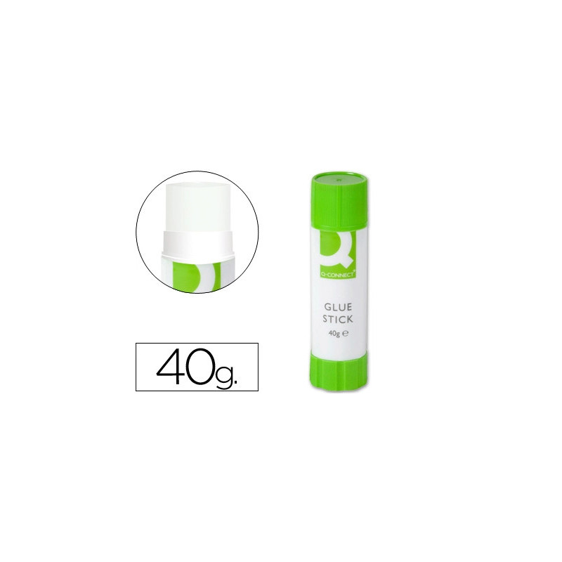 Colle blanche q-connect usage scolaire bureau tout type de papier bâton 40g