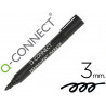 Marqueur q-connect permanent pointe ogive tracé 3mm résistante corps plastique coloris noir