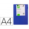 Porte-bloc q-connect carton recouvert pvc épaisseur 3mm porte-stylo 220x310mm coloris bleu