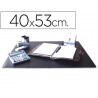 Sous-main q-connect simple pvc coins arrondis dessous mousse antidérapant bord soudé 40x53cm coloris noir