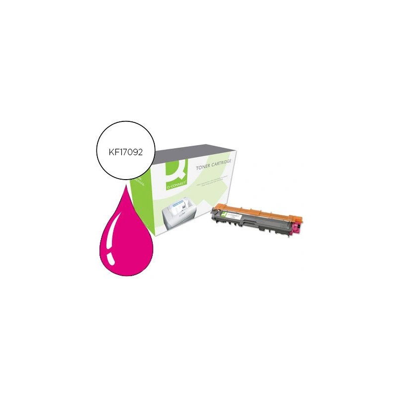 Toner q-connect compatible brother tn241m pour hl3140cw 3150 3170cdw dcp9020cdw mfc9140cdn 9330 9340cdw magenta 1400p