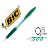 Stylo-bille bic atlantis écriture moyenne 0.5mm encre douce bille réctractable corps cristal clip grip préhension vert