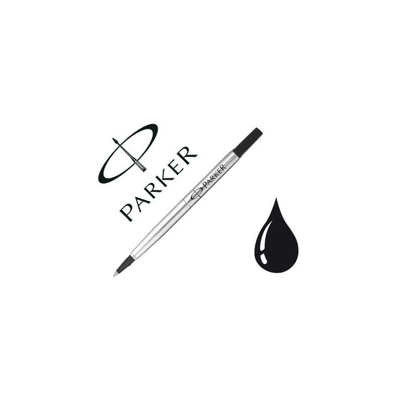 Recharge parker roller largeur fine coloris noir
