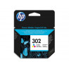 Cartouche hp 302 jet d'encre fau65ae 3 couleurs cyan/magenta/jaune 165p