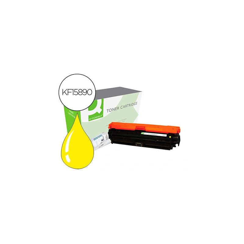 Toner laser q-connect compatible imprimantes hp 307a ce742a cp5225 coloris jaune 7300p