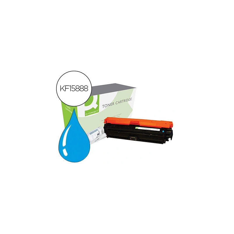 Toner laser q-connect compatible imprimantes hp 307a ce741a cp5225 coloris cyan 7300p