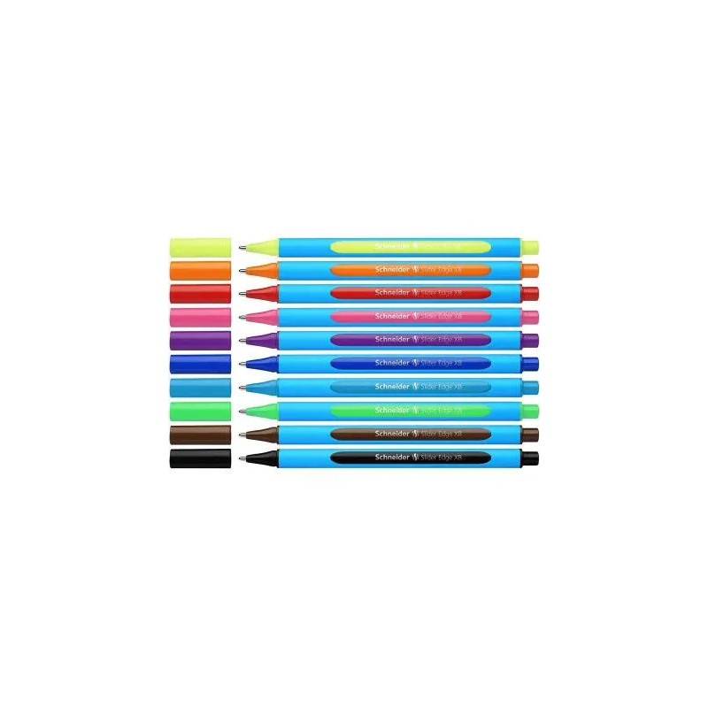 Stylo-bille schneider slider edge xb couleur assorties packde 10