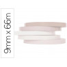 Ruban adhésif q-connect scelleuse sac 9mmx66m coloris blanc