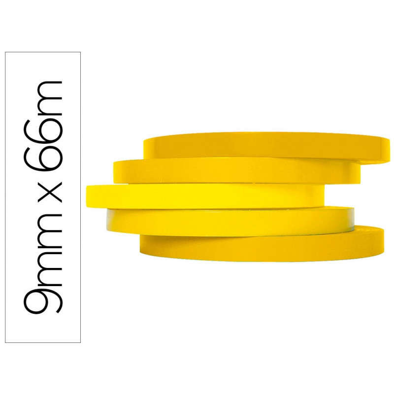 Ruban adhésif q-connect scelleuse sac 9mmx66m coloris jaune