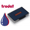 Cassette encrage bicolore trodat 6/56/2 pour tampon 5460/5465 coloris bleu/rouge