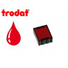 Cassette encrage trodat 6/4921c pour tampon encreur printy 4921 taille empreinte 12x12mm coloris rouge