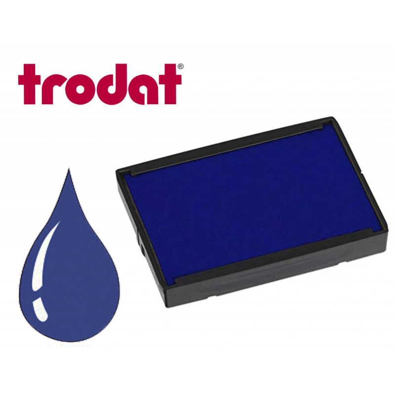 Cassette encrage trodat 6/4929b pour tampon encreur printy 4929/4729 taille empreinte 50x30mm coloris bleu