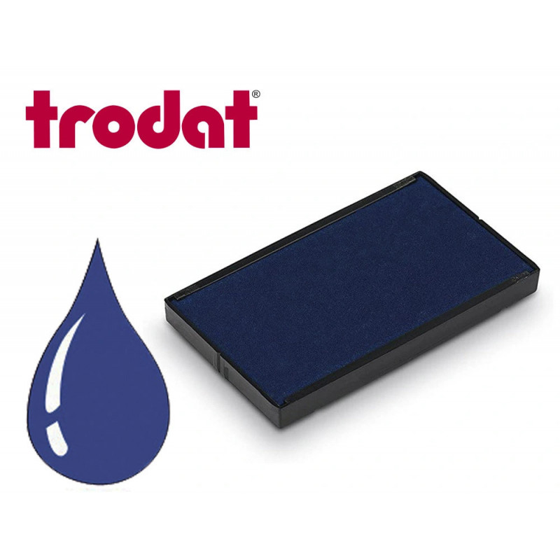 Cassette encrage trodat 6/4926b pour tampon encreur printy 4926/4926 taille empreinte 75x38mm coloris bleu
