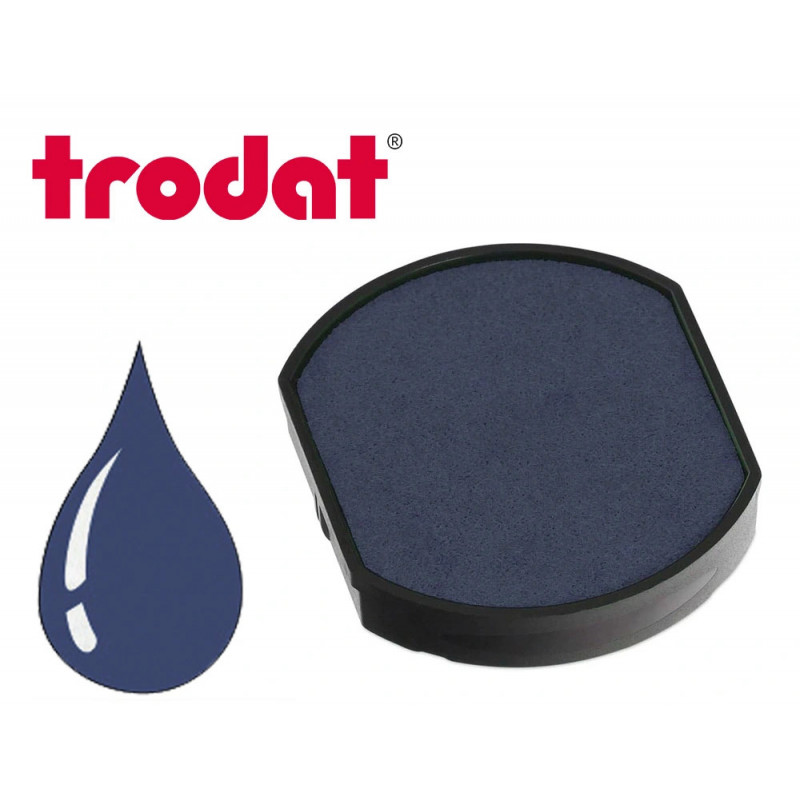 Cassette encrage trodat 6/46040b pour tampon encreur 46040/46040r/46140 coloris bleu