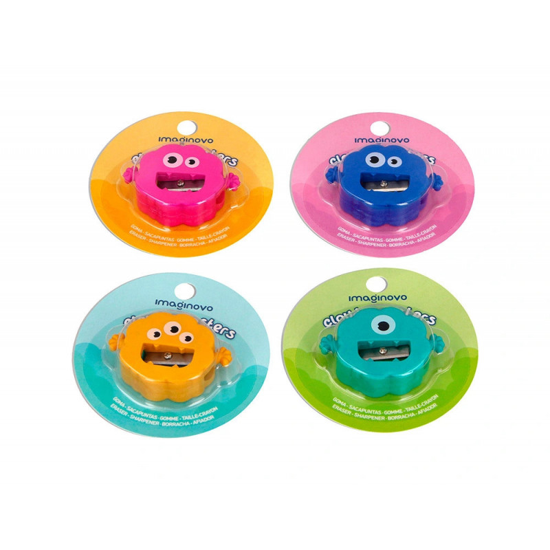 Gomme imaginovo erase it monstre avec taille crayon coloris assortis