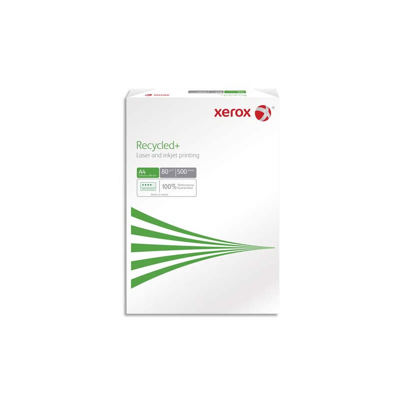 XEROX Ramette de 500 feuilles A4 80g, papier 100% recyclé Blanc XEROX Recycled+ 003R91912 CIE 85