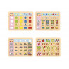 Besoins specifiques materiels pedagogiques akros tableau double entree niveau 1 4 plateaux en bois 4x25 tuiles