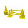 Accessoires de parcours first loisirs kit multisaut hauteurs de saut reglable 10 cones a 12 trous 5 jalons