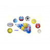 Ballon first loisirs entrainement caoutchouc + filet transport lot de 8 unites