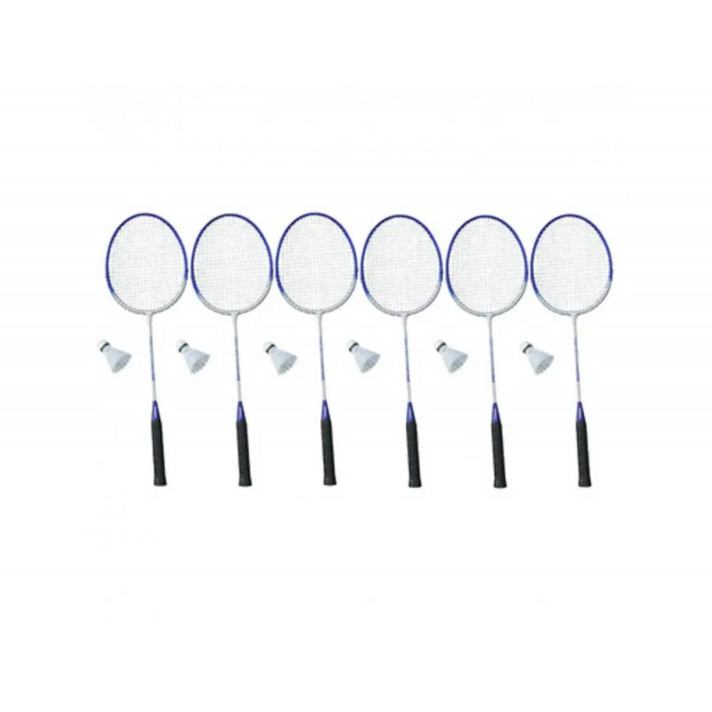 Badminton first loisirs set badminton raquettes initiationlot de 6 raquettes et 6 volants