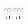 Badminton first loisirs set badminton raquettes initiationlot de 6 raquettes et 6 volants