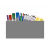 Assortiment creativite pinceaux fins et larges brosses plates pinceaux plats en mousse lot de 25 pieces