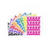 Gommette triangulaire cleopatre multi tailles adhesif permanent 8 coloris assortis 2160 gommettes