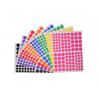 Gommette ronde cleopatre multi tailles adhesif permanent planche 8 coloris assortis 1728 gommettes