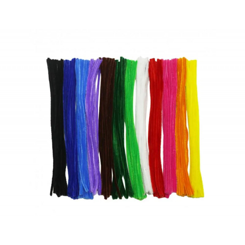 Chenille o color brins diametre 6mm longueur 30 cm coloris lot de 180 unites
