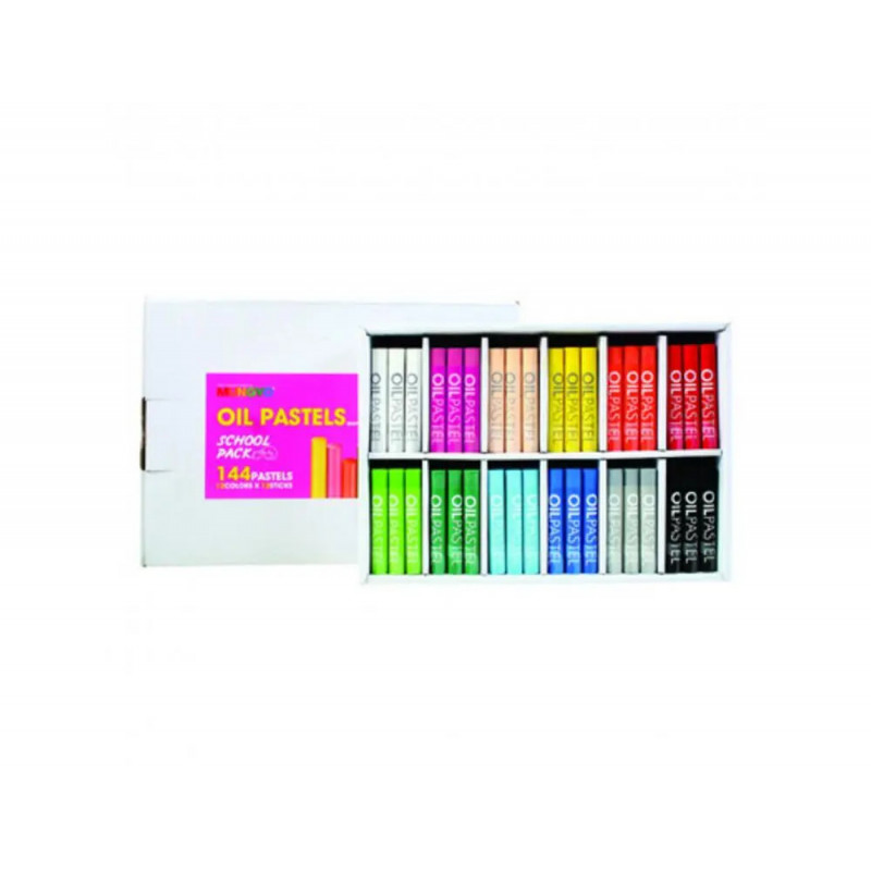 Classpack pastels a l'huile ronds oz mungyo 144 unites coloris assortis