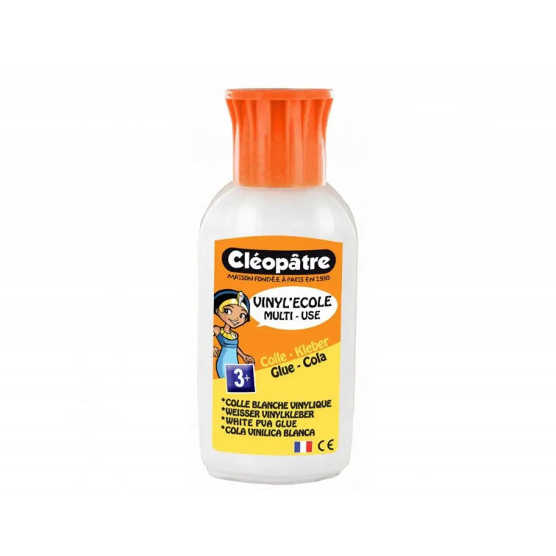 Colle vinylique cleopatre vinyl ecole rapide multi materiaux sans solvant flacon rechargeable de 60g