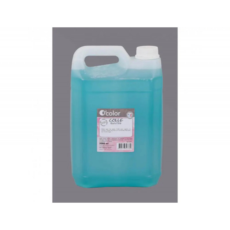 Colle naturelle o color invisible norme en 71 7 papier carton coloris bleu bidon 5l