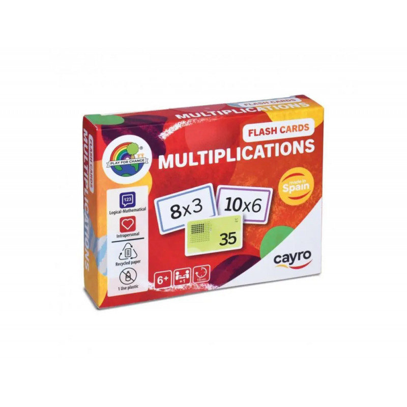 Jeux mathematiques cayro multiplications carte a jouer 110 cartes et instructions 2 joueurs