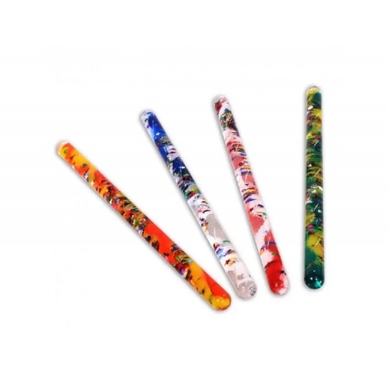 Espace sensoriels playlearn tubes a paillettes colorees stimulation visuelle 32 cm set de 4 coloris assortis