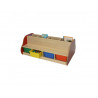 Banc de bibliotheque culture club double face pour 8 enfants 8 compartiments et 4 bacs de rangement