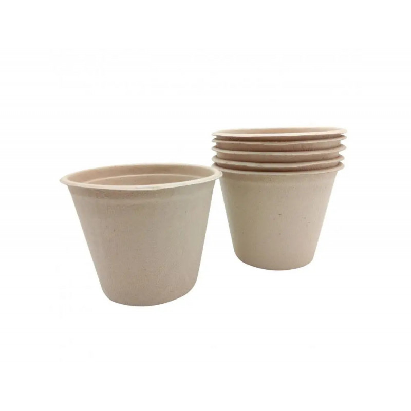 Lot de pots en cellulose culture club 100% organique et recyclable contenance 425ml 10 unites